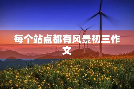 每个站点都有风景初三作文 每个站点都有风景初三作文