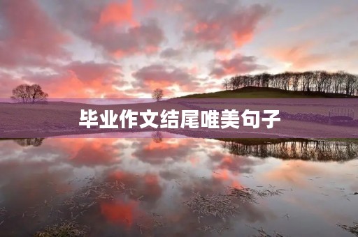 毕业作文结尾唯美句子
