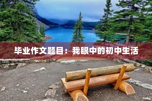 毕业作文题目：我眼中的初中生活