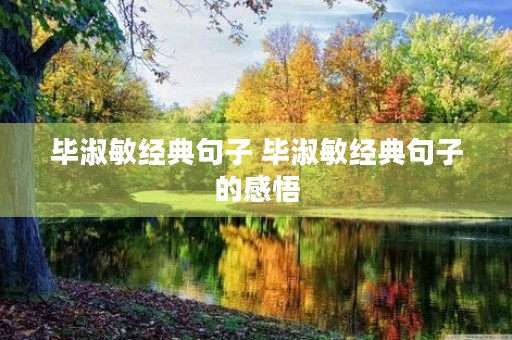 毕淑敏经典句子 毕淑敏经典句子的感悟 毕淑敏经典句子 毕淑敏经典句子的感悟