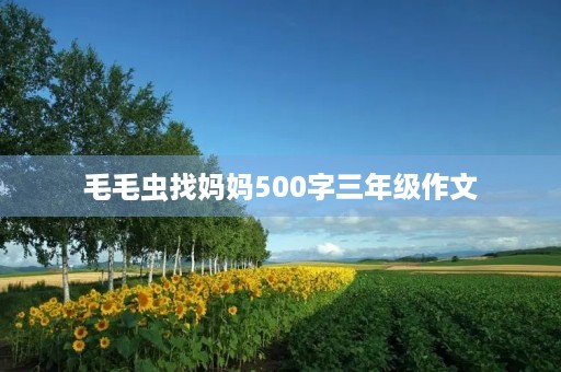毛毛虫找妈妈500字三年级作文