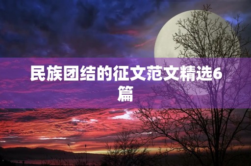 民族团结的征文范文精选6篇 民族团结的征文范文精选6篇