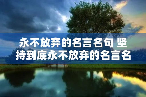 永不放弃的名言名句 坚持到底永不放弃的名言名句 永不放弃的名言名句 坚持到底永不放弃的名言名句