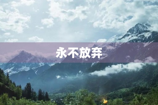 永不放弃,追逐梦想 永不放弃,追逐梦想