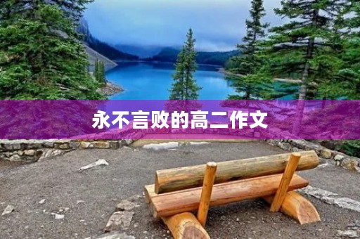 永不言败的高二作文 永不言败的高二作文