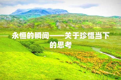 永恒的瞬间——关于珍惜当下的思考 永恒的瞬间——关于珍惜当下的思考