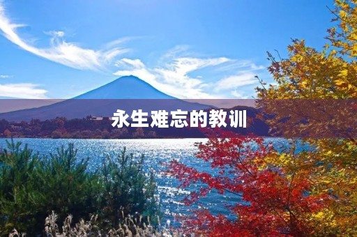 永生难忘的教训