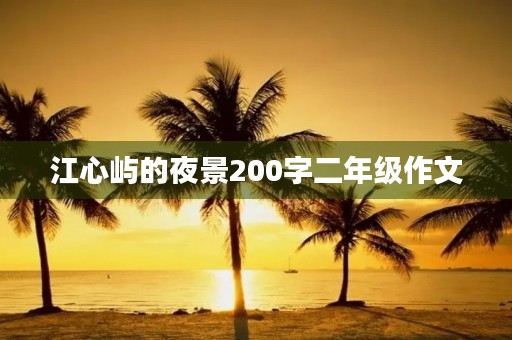 江心屿的夜景200字二年级作文