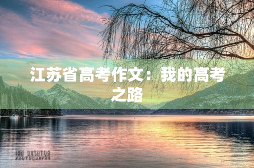 江苏省高考作文:我的高考之路 江苏省高考作文:我的高考之路