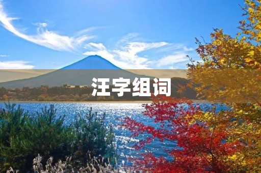 汪字组词(汪)