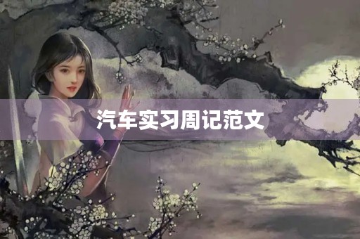 汽车实习周记范文