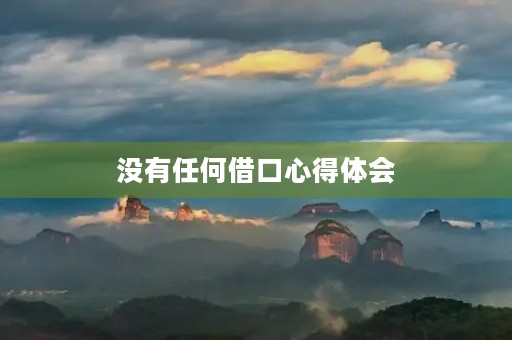 没有任何借口心得体会