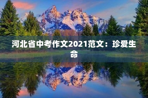 河北省中考作文2021范文：珍爱生命，从自我保护开始