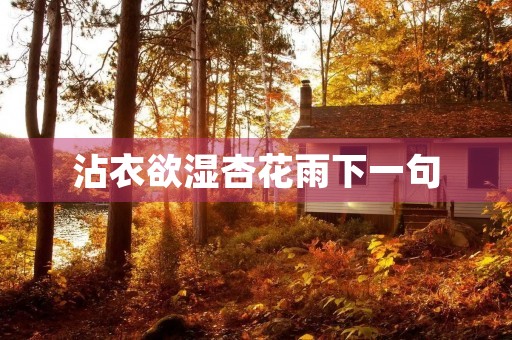 沾衣欲湿杏花雨下一句(沾衣欲湿杏花雨下一句诗是什么) 沾衣欲湿杏花雨下一句(沾衣欲湿杏花雨下一句诗是什么)