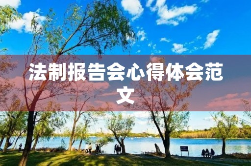 法制报告会心得体会范文