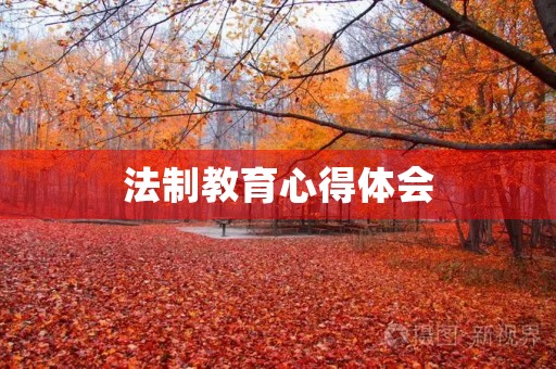法制教育心得体会