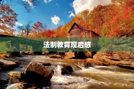 法制教育观后感 法制教育观后感