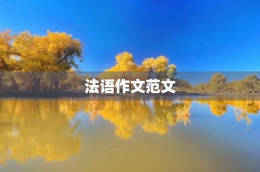 法语作文范文 法语作文范文