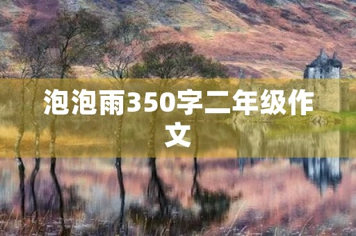 泡泡雨350字二年级作文