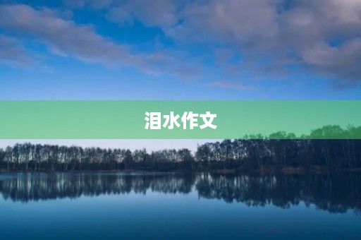 泪水作文