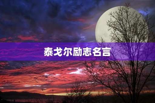 泰戈尔励志名言(泰戈尔励志名言警句)