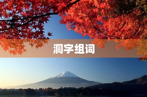 洞字组词(洞组词) 洞字组词(洞组词)