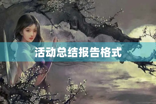 活动总结报告格式