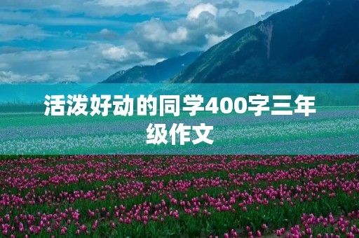 活泼好动的同学400字三年级作文 活泼好动的同学400字三年级作文