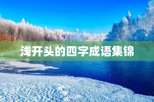 浅开头的四字成语集锦