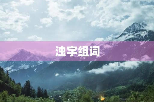 浊字组词(浊字组词)