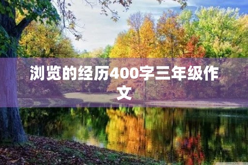 浏览的经历400字三年级作文 浏览的经历400字三年级作文