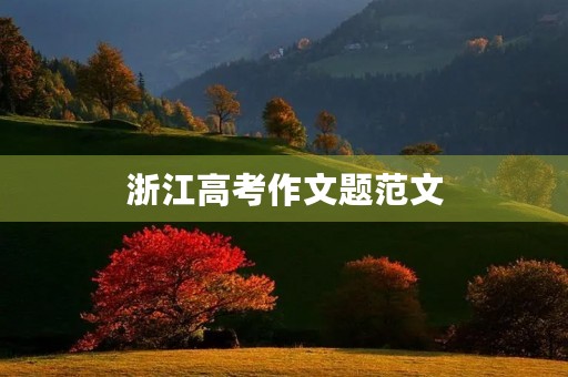 浙江高考作文题范文