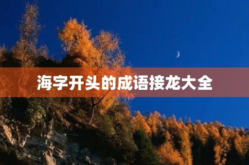 海字开头的成语接龙大全 海字开头的成语接龙大全