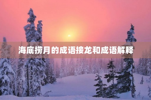海底捞月的成语接龙和成语解释
