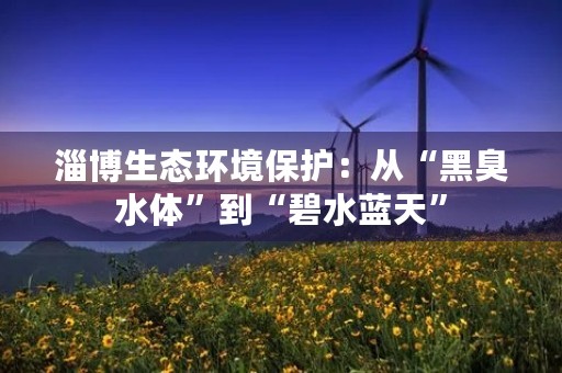 淄博生态环境保护:从“黑臭水体”到“碧水蓝天” 淄博生态环境保护:从“黑臭水体”到“碧水蓝天”