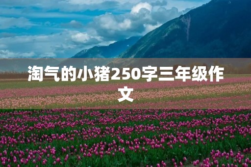 淘气的小猪250字三年级作文 淘气的小猪250字三年级作文