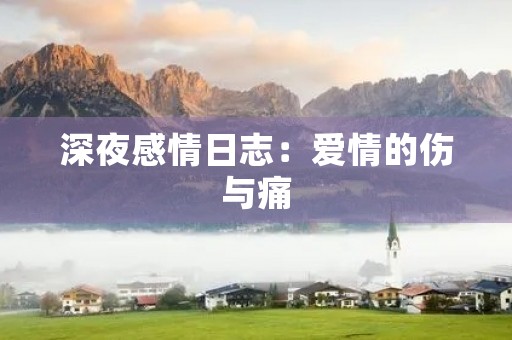 深夜感情日志：爱情的伤与痛