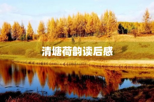 清塘荷韵读后感