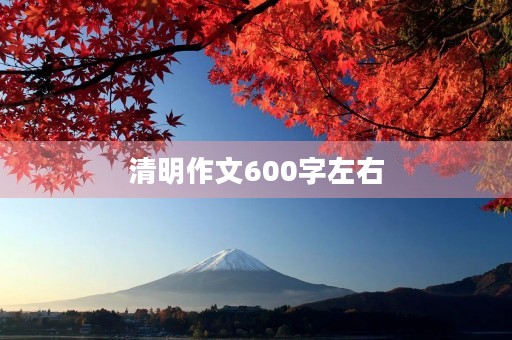 清明作文600字左右 清明作文600字左右