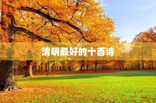 清明最好的十首诗(清明最好的十首诗4句)