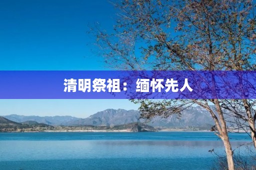 清明祭祖：缅怀先人，传承家风