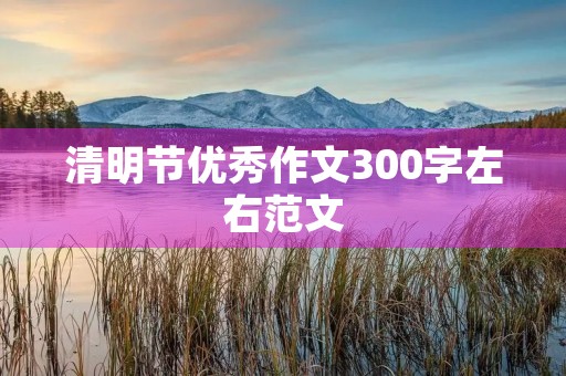 清明节优秀作文300字左右范文 清明节优秀作文300字左右范文
