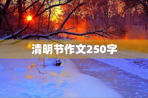 清明节作文250字