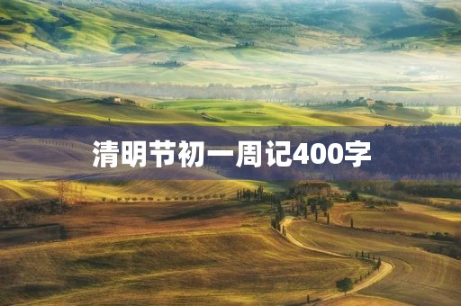清明节初一周记400字 清明节初一周记400字