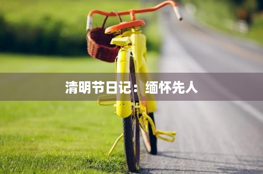 清明节日记：缅怀先人，铭记历史