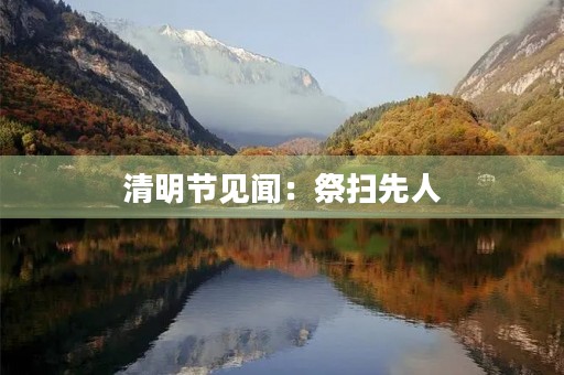 清明节见闻：祭扫先人，缅怀历史