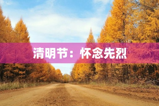 清明节:怀念先烈,缅怀历史 清明节:怀念先烈,缅怀历史
