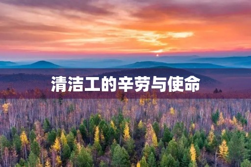 清洁工的辛劳与使命 清洁工的辛劳与使命