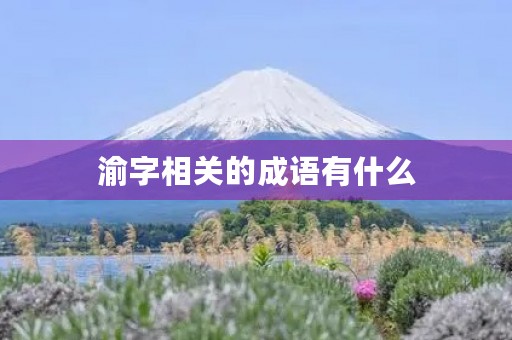 渝字相关的成语有什么