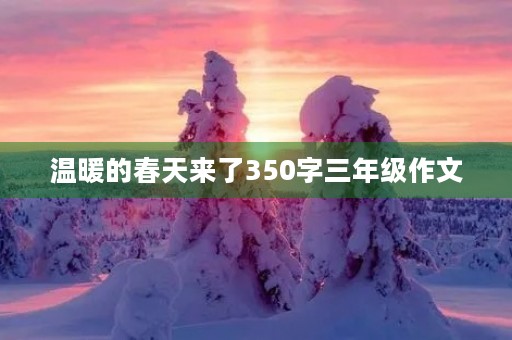 温暖的春天来了350字三年级作文